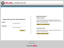 Tablet Screenshot of myatlaslogistics.com
